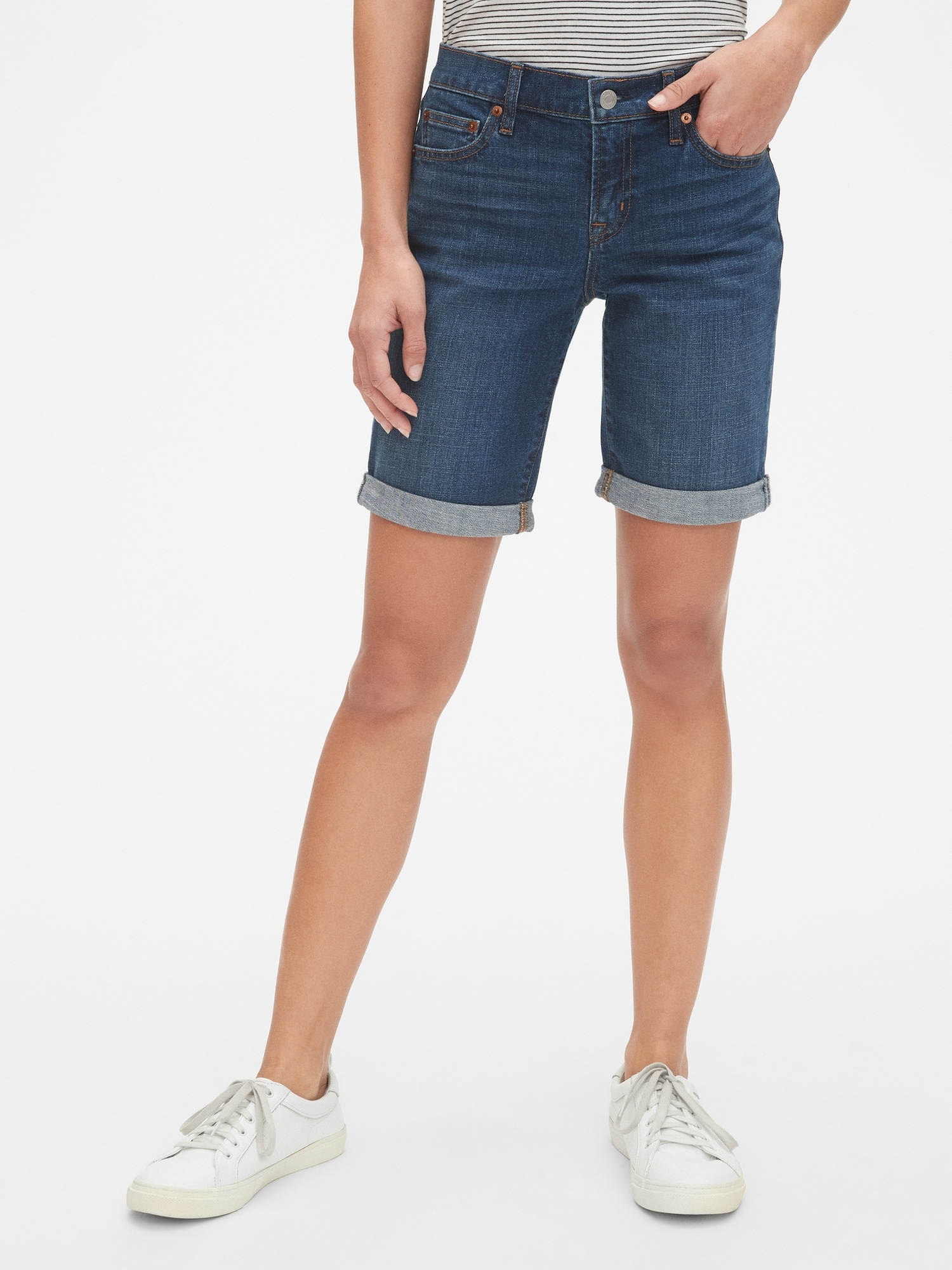 denim bermuda shorts