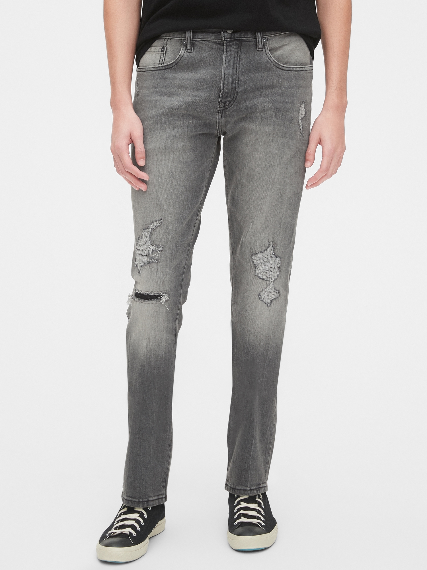 selvedge skinny jeans with gapflex