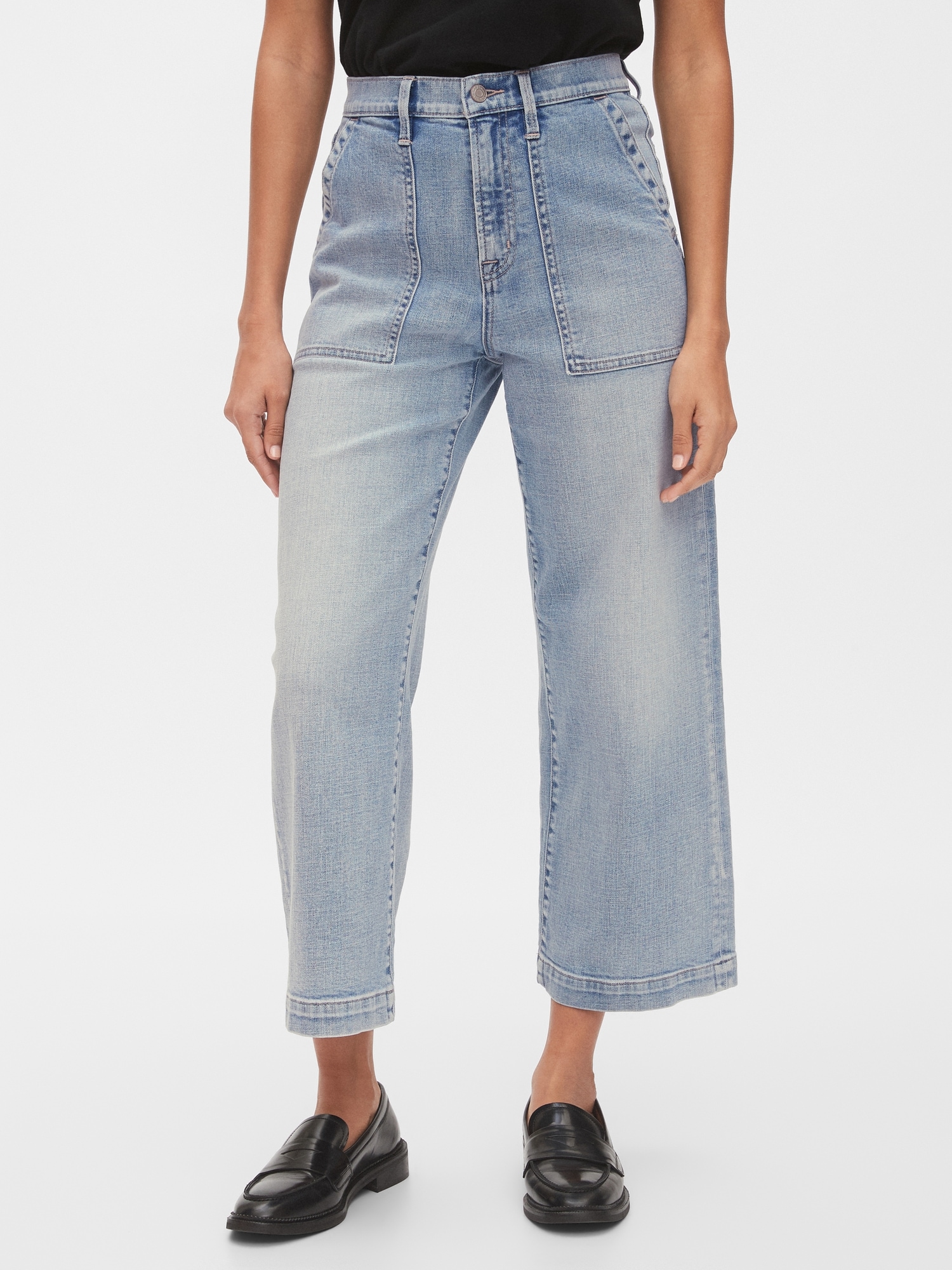 gap high rise wide leg jeans