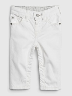 infant white jeans