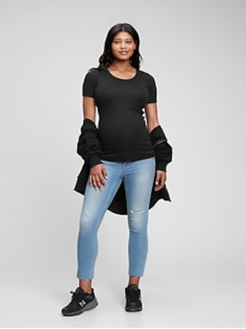 Maternity Modern Crewneck T-Shirt