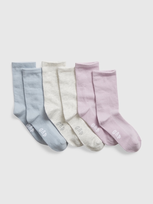 Image number 1 showing, Kids Crew Socks (3-Pack)