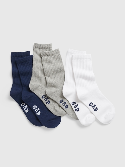 Image number 1 showing, Kids Crew Socks (3-Pack)