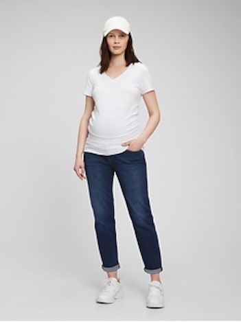 Maternity True Waistband Full Panel Girlfriend Jeans