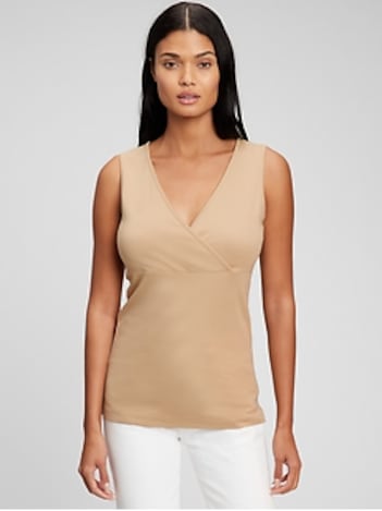 Maternity V-Neck Nursing Tank Top