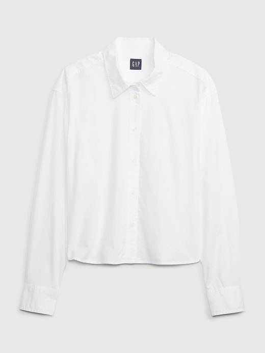 Image number 6 showing, Organic Cotton Poplin Crop Shirt