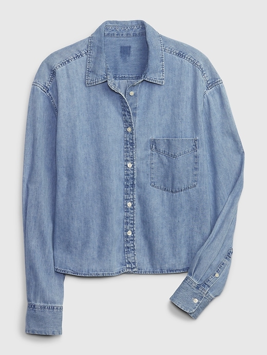 Image number 6 showing, Denim Crop Shirt