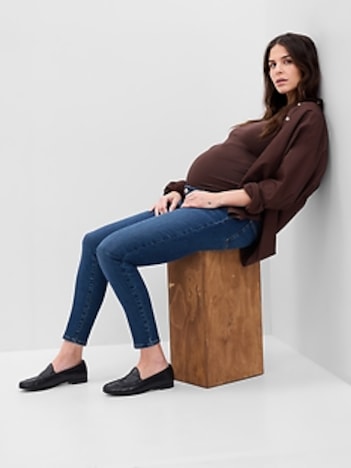Maternity Inset Panel Skinny Jeans