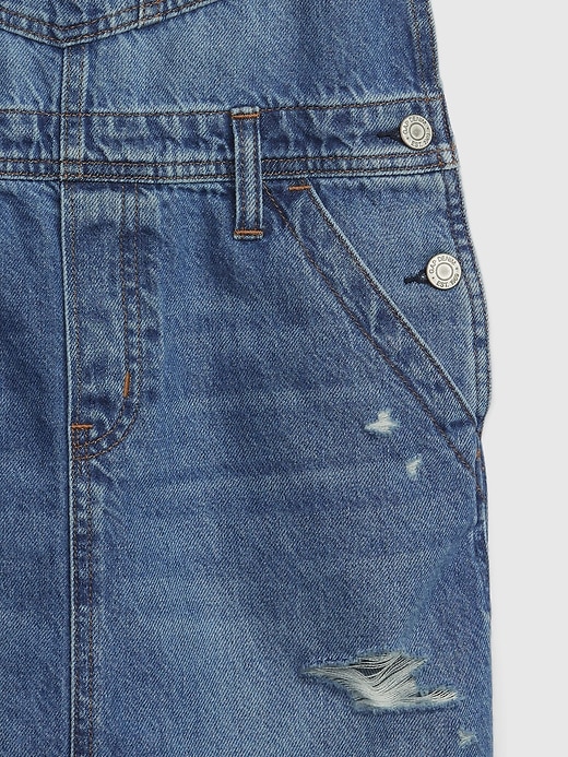Image number 4 showing, Kids Denim Pinafore Dress