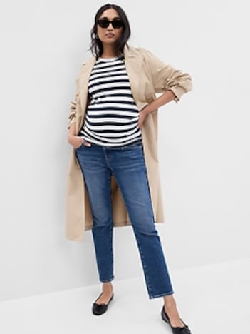 Maternity True Waistband Full Panel Vintage Slim Jeans