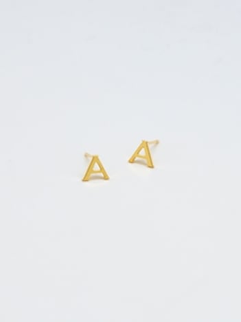 Gold Initial Earrings