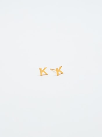 Gold Initial Earrings