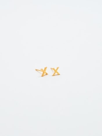 Gold Initial Earrings