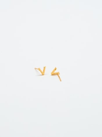 Gold Initial Earrings