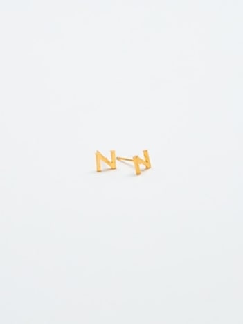 Gold Initial Earrings