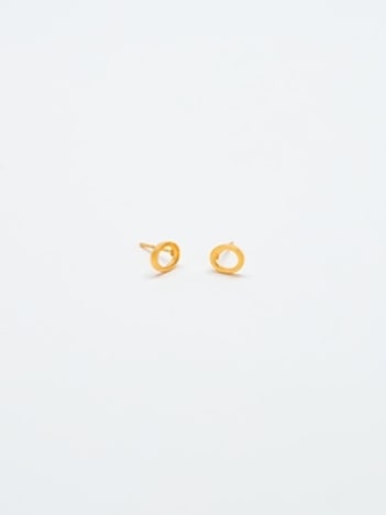Gold Initial Earrings