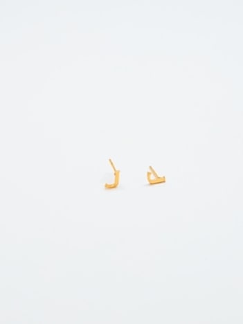Gold Initial Earrings