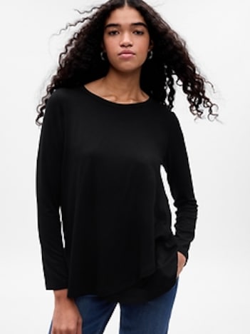 Maternity Double-Layer Nursing T-Shirt
