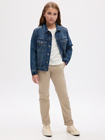 Kids Uniform Skinny Khakis with Gap Shield