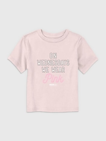Toddler Mean Girls On Wednesdays We Wear Pink Graphic Tee