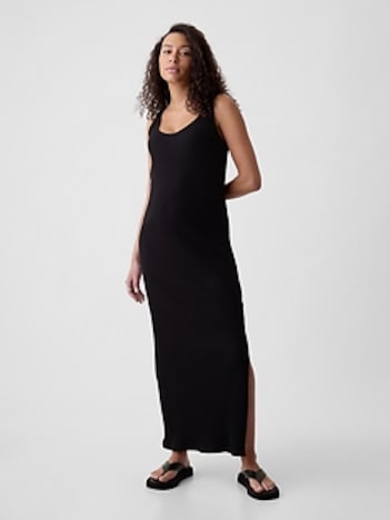 Maternity Rib Maxi Tank Dress