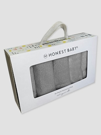 Honest Baby Clothing Ten Pack Organic Cotton Baby Terry Washcloths