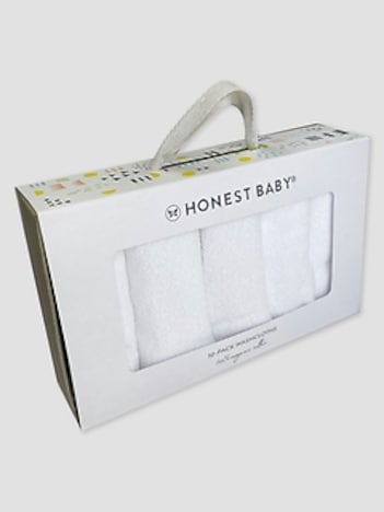 Honest Baby Clothing Ten Pack Organic Cotton Baby Terry Washcloths