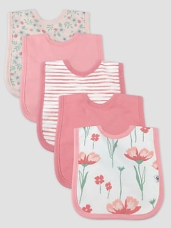 Honest Baby Clothing 5 Pack Organic Cotton Knit 4 In 1 Bib Set
