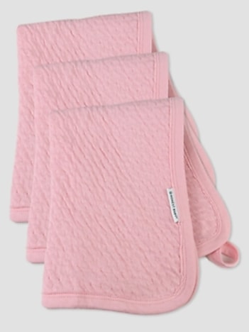 Honest Baby Clothing 3 Pack Organic Cotton Matelasse Burp Cloth