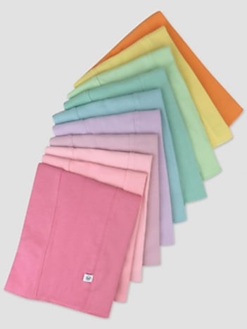 Honest Baby Clothing 10 Pack Organic Cotton Knit Trifold Burp Cloths