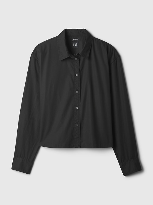 Image number 6 showing, Organic Cotton Poplin Crop Shirt