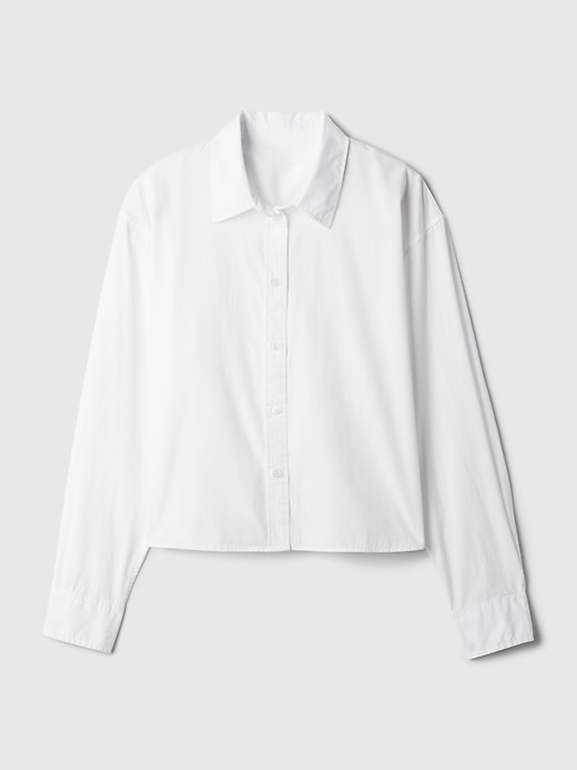 Image number 7 showing, Organic Cotton Poplin Crop Shirt