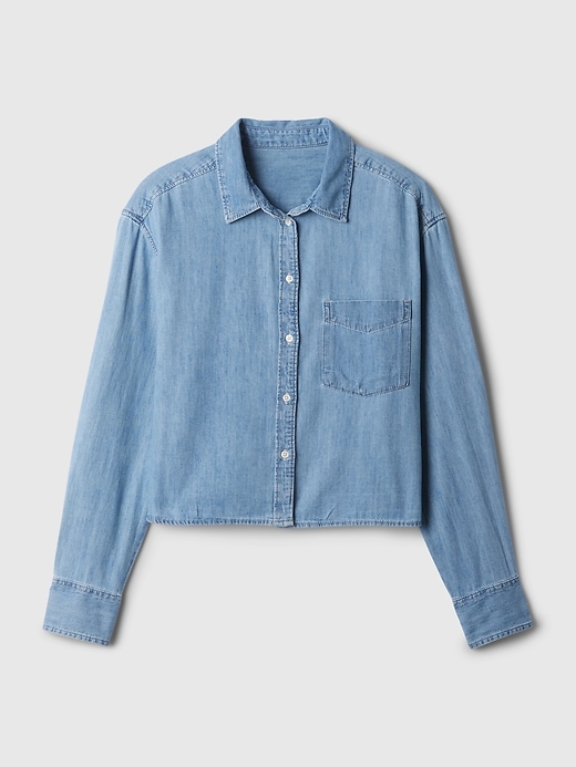 Image number 7 showing, Denim Crop Shirt