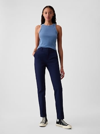 Mid Rise BiStretch Slim Ankle Pants