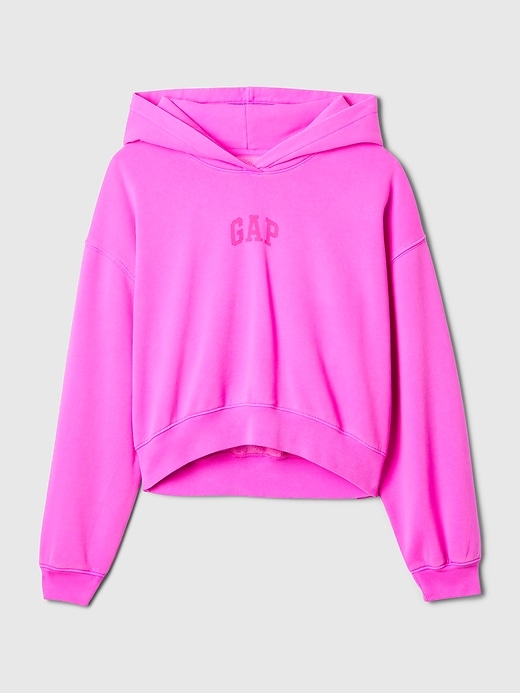 Image number 3 showing, VintageSoft Crop Logo Hoodie