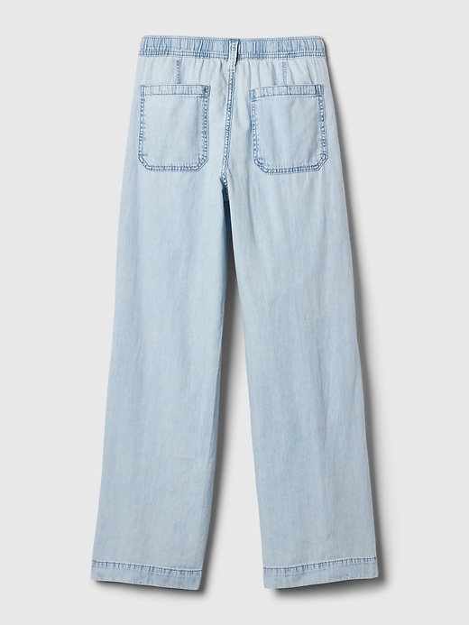 Image number 8 showing, Denim Easy Wide-Leg Pants