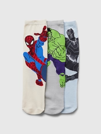 Kids Marvel Superhero Crew Socks (3-Pack)