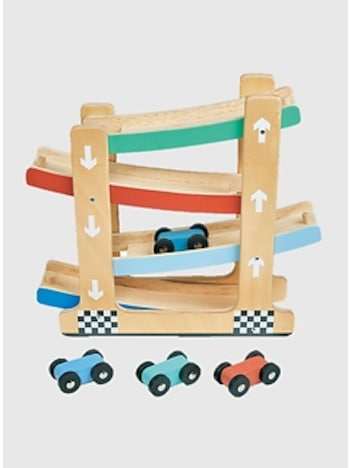 Wooden Ramp Race Car Toddler Toy