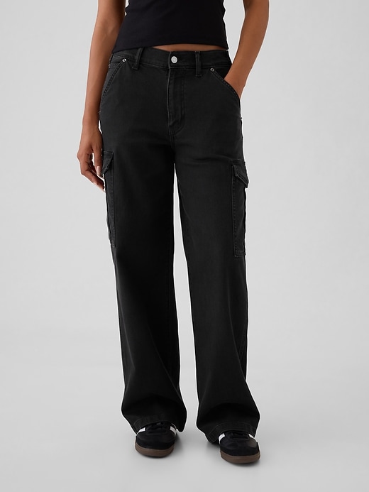Image number 2 showing, Mid Rise '90s Loose Cargo Jeans