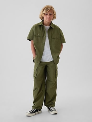 Kids Pull-On Parachute Cargo Pants