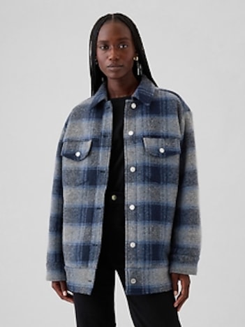 Wool Relaxed Shirt Jacket
