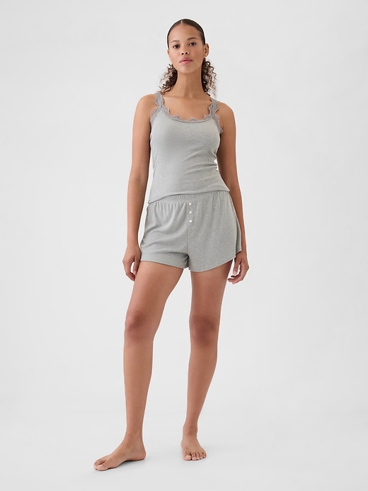 Image number 1 showing, Mini Rib Relaxed PJ Shorts