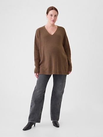 Maternity V-Neck Sweater