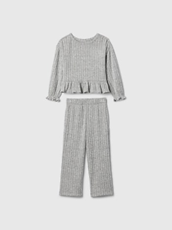Baby & Toddler Softspun Ruffle Rib Outfit Set