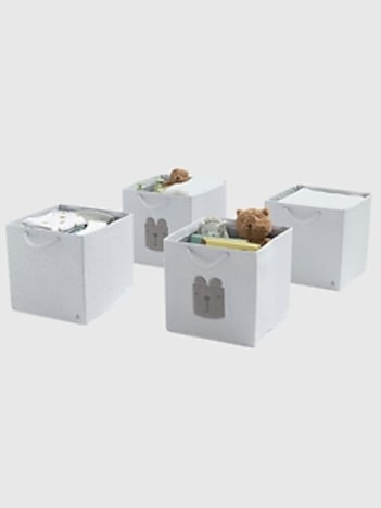 babyGap 4 Pack Brannan Bear Fabric Storage Bins with Handles