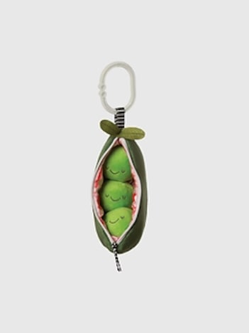 Peas in a Pod Baby Rattle and Squeaker Travel Toy