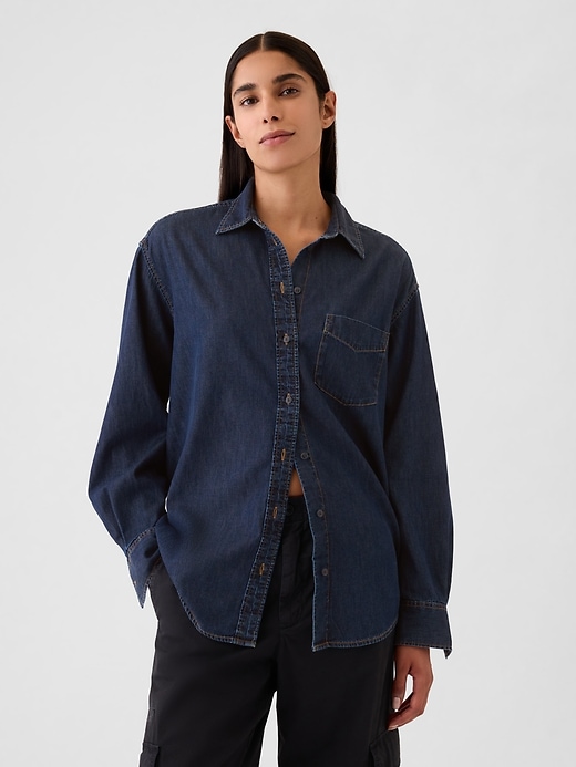 Image number 1 showing, Denim Big Shirt