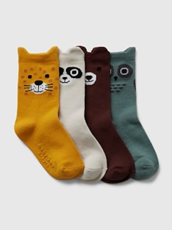 Baby & Toddler Animal Crew Socks (4-Pack)