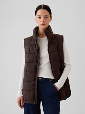 Recycled Lightweight Quilted Puff Vest
