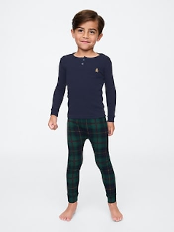 Baby & Toddler Organic Brushed Cotton Henley PJ Set